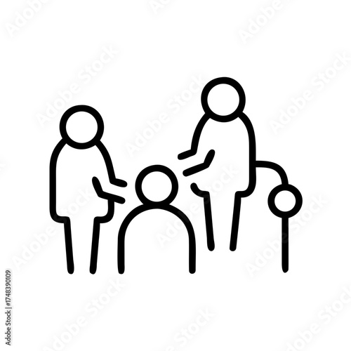 Senior Group Activity Illustration