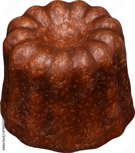 Canele (French Glazed Pastry, isolated png)