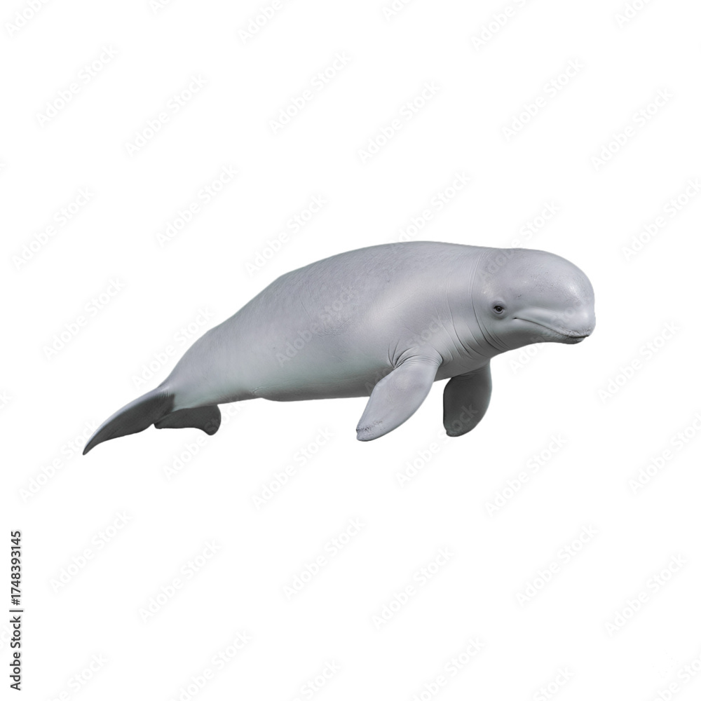 Fototapeta premium beluga whale isolated on transparent background