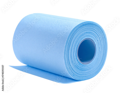 Rolled White Cleaning Wipe with Blue Ambient Glow PNG