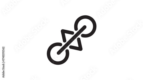 Abstract geometric symbol representing connection and unity