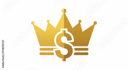 Illustration of a gold medal with a trophy on top, against a white background, conveying achievement and success with a simple and iconic design.