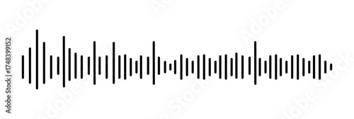 Sound wave,waveform pattern for music player, podcast, voice message, music app