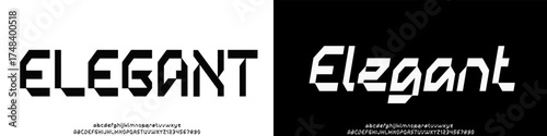 Modern Bold Font.electric display, Regular Italic and Number. Typography urban style alphabet fonts for fashion, sport, technology, digital, movie, logo design, vector illustration