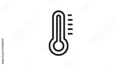Simple thermometer icon indicating temperature measurement