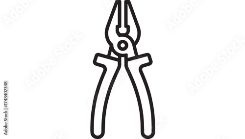 Simple illustration of a versatile combination plier tool
