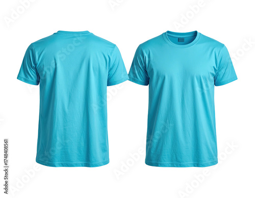 Wallpaper Mural Light blue t-shirt mockup front and back view Torontodigital.ca