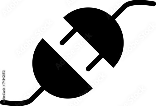 vector illustration of an electric plug