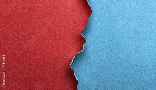 Ripped paper, two colors