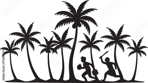 The coconut tree has a taproot. নারিকেল গাছ
