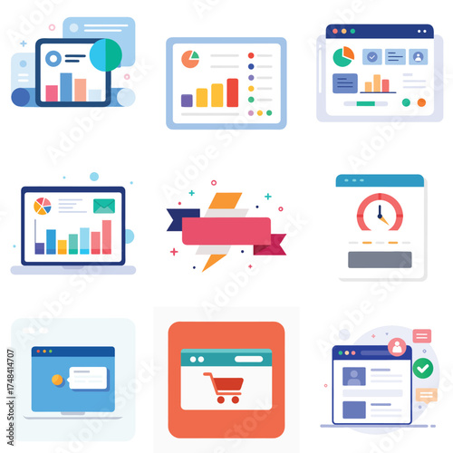 Marketing advertisement performance metrics dashboard panel