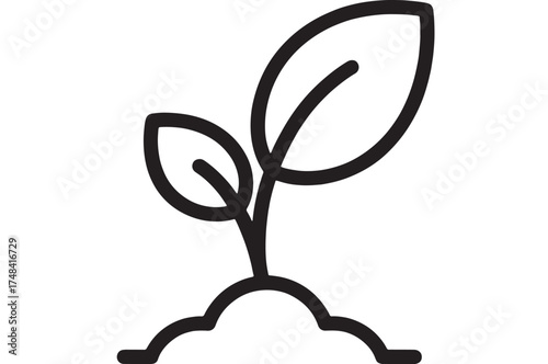 Delicate green sprout emerging from fertile soil, symbolizing growth and new beginnings.