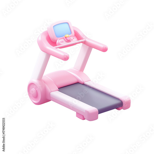 Cute Pink Treadmill for Home or Gym Use with Display Screen