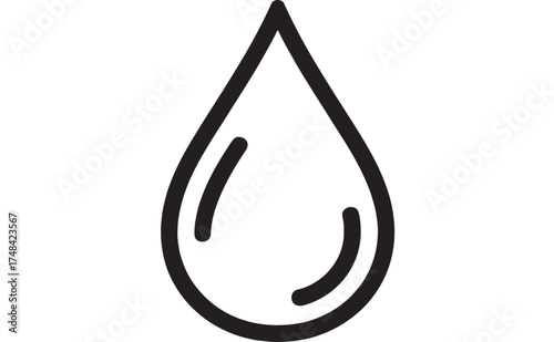 Simple, clean icon representing a single drop of water.