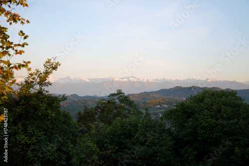 view from Piemont to the french Alpes