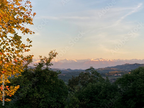 view from Piemont to the french Alpes