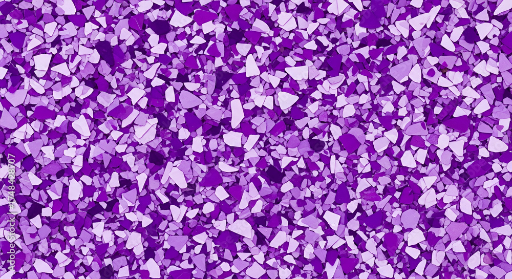Fototapeta premium Abstract Pattern of Crushed Purple and White Fragments