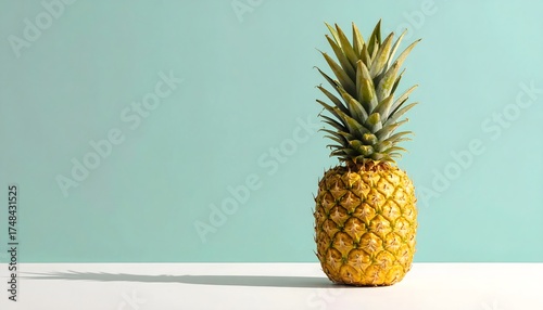 Wallpaper Mural Shiny metallic pineapple isolated background high resolution photo Torontodigital.ca