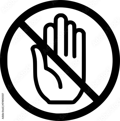 Anti-Corruption Symbol Design with Stop Hand Sign

