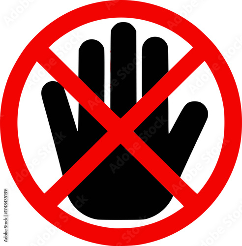 Anti-Corruption Symbol Design with Stop Hand Sign
