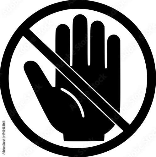 Anti-Corruption Symbol Design with Stop Hand Sign
