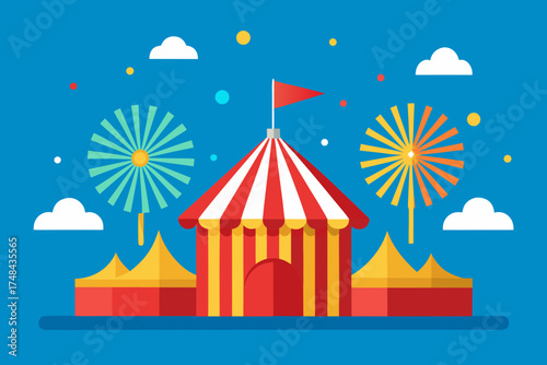 circus tent vector illustration