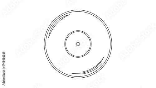 Abstract concentric oval shapes with a central element creating a sense of depth and motion