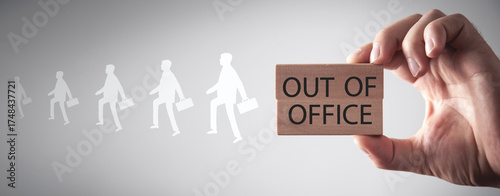 Quadro su tela Out Of Office. Business concept