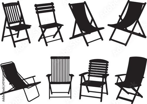 Chair Silhouette Vector Art Furniture Seating Relaxation Comfort Outdoor Garden Patio