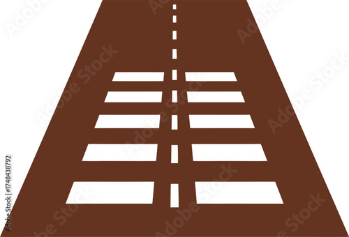 Minimalist crosswalk illustration for pedestrian safety concept