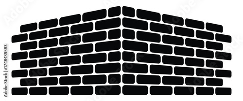 Wall icon in trendy flat style isolated on white background. Wall brick symbol for your web site design, logo, app, UI. Vector illustration, EPS 10.