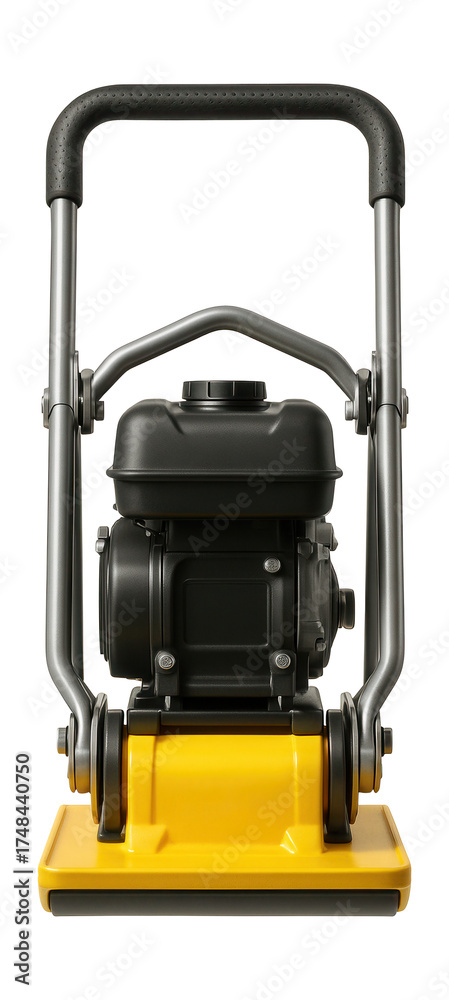 Fototapeta premium Lightweight foldable plate compactor for small-scale construction projects.