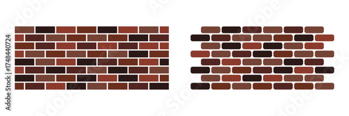 Brick wall vector. Brick pattern. Brick wall on white background. Isolated vector sign symbol.