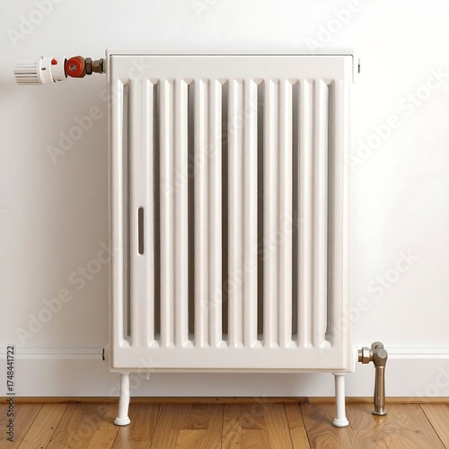 Wallpaper Mural White radiator against a white wall Torontodigital.ca