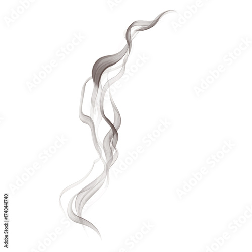 Abstract wispy smoke swirl texture element with subtle red hues for dramatic effects