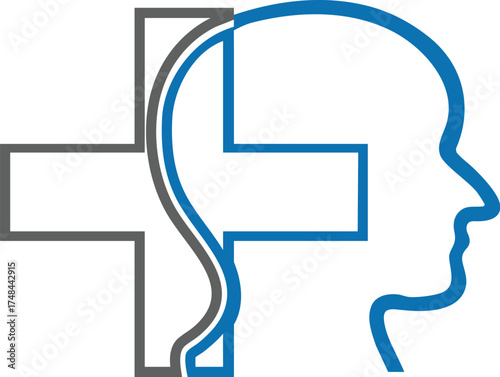 Neurology logo design. Head care logo design. Healthcare logo design. Care logo design