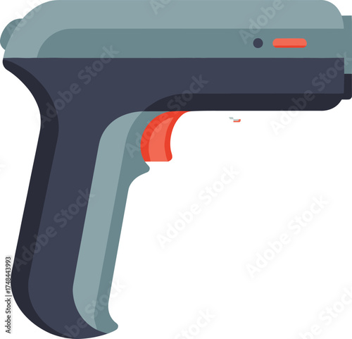 Electroshock weapon illustration against a white background in full view