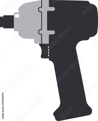 Illustration of a cordless impact drill on a white background