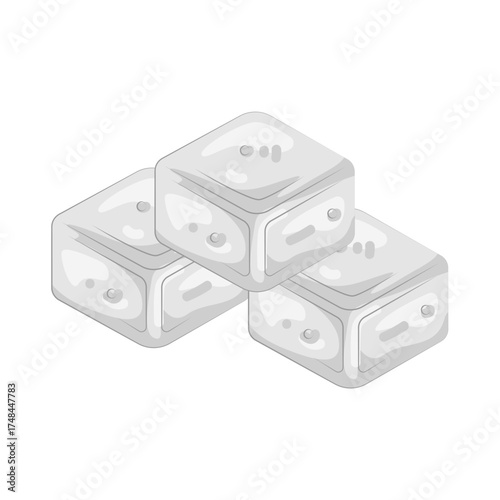 Illustration of Stacked Sugar Cubes