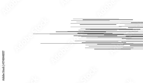 Glowing speed lines. High speed white line motion effect, light rays fast movement with blur. Shiny dynamic sparkles tail trace. Horizontal light streaks vector isolated set.