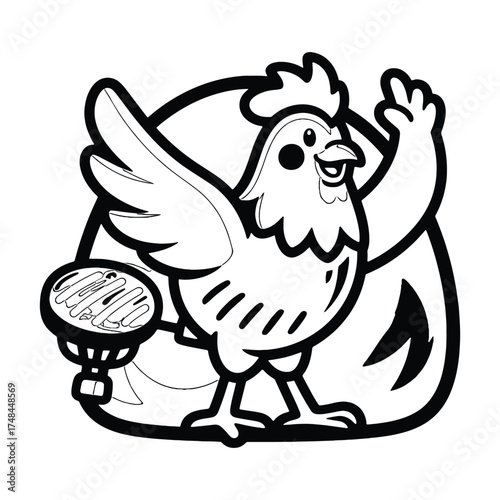 chicken vector illustration