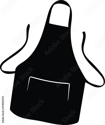 kitchen apron icon, home apron symbol
