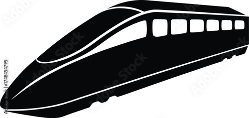 bullet train icon, express train symbol
