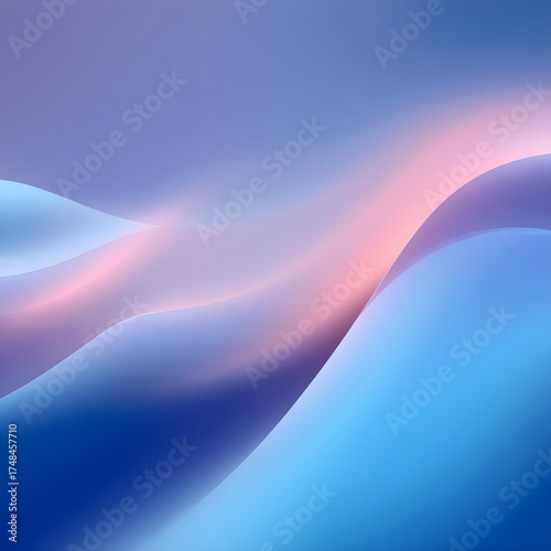 Soft Blue and Pink Gradient Flow – Calm Abstract
