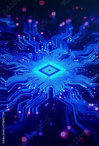 the looped generated animation. the technology of the future.	