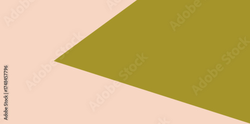 Minimalist Diagonal Color Block Background. Simple two-tone background split by a clean diagonal line, featuring olive green and pale pink.