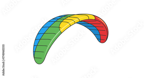 Colorful Paraglider Wing Illustration for Air Sports.
