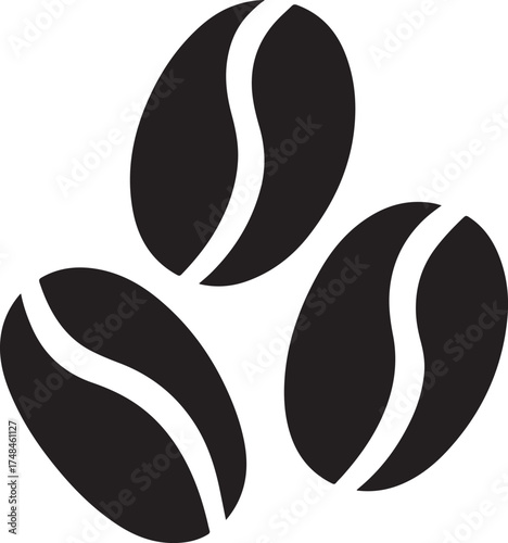 "Minimalist Coffee Bean Icon for Branding and Café Logos