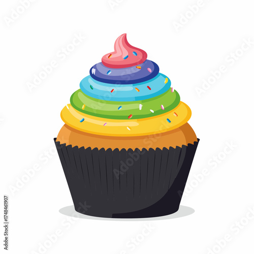 Regenbogenmuffin