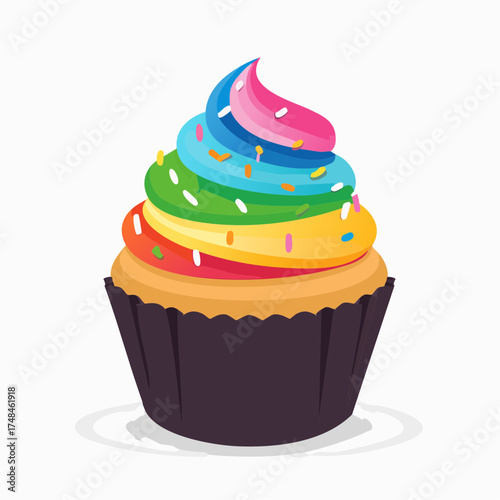 Regenbogenmuffin
